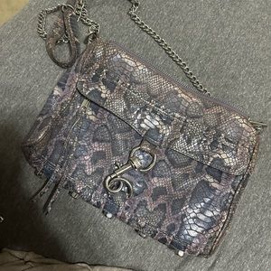 Rebecca Minkoff Purple snakeskin M.A.C. crossbody